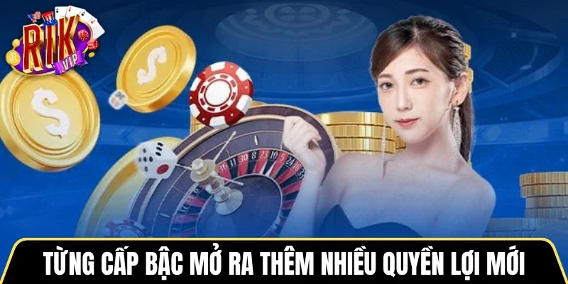Từng cấp bậc mở ra thêm nhiều quyền lợi mới