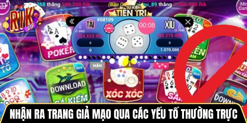 Nhận ra trang giả mạo qua các yếu tố thường trực